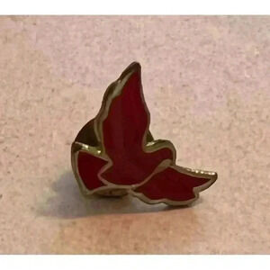Red Flying Dove Collectible Vintage Pin